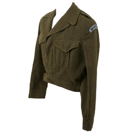 Original British WWII Airborne Parachute Regiment Officer’s Private Purchase Battledress Jacket Made From American Lend-Lease Wool