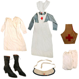 Original British WWI Queen Alexandra’s Imperial Military Nursing Service Uniform Grouping Circa 1915