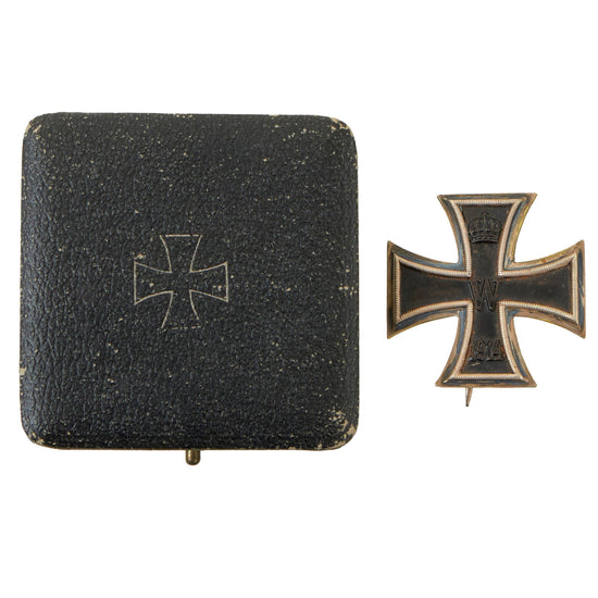 Original Imperial German WWI Cased Prussian Iron Cross First Class 1914 with Pinback by the Royal Mint Order - EKI Original Items