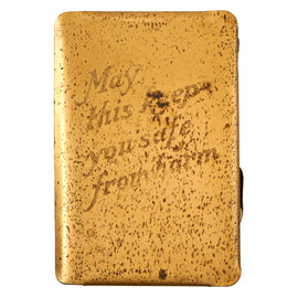 Original U.S. WWII Era Named “May This Keep You From Harm” New Testament Heart-Shield Breast Pocket Bible - Given to “Davey” Nichols, From His Wife