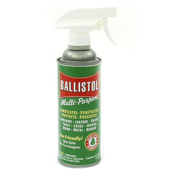 Ballistol Multi-Purpose Cleaning and Lubricating 16 oz Liquid Can with Sprayer - Antique Gun Oil International Military Apparatus